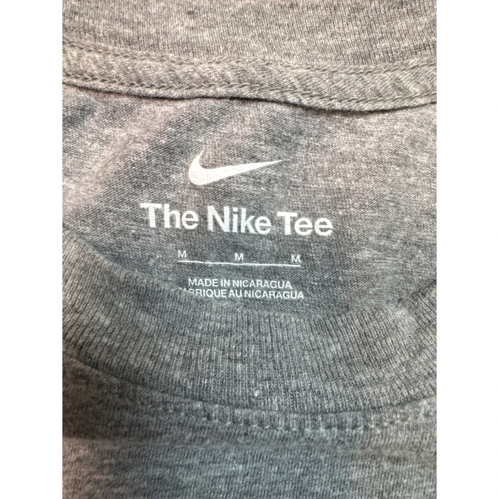Nike Mens Just Do It Graphic T-Shirt Gray Heather Short Sleeve Crew Neck Size M